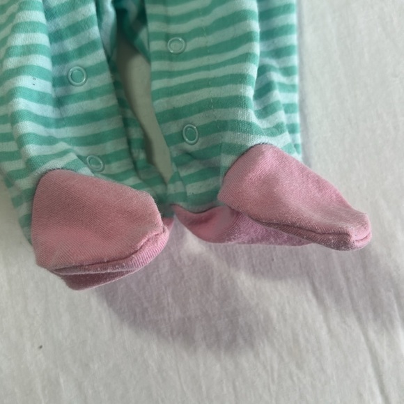 DC Comics - Supergirl Striped Footie - Green and Pink - Picture 3 of 4